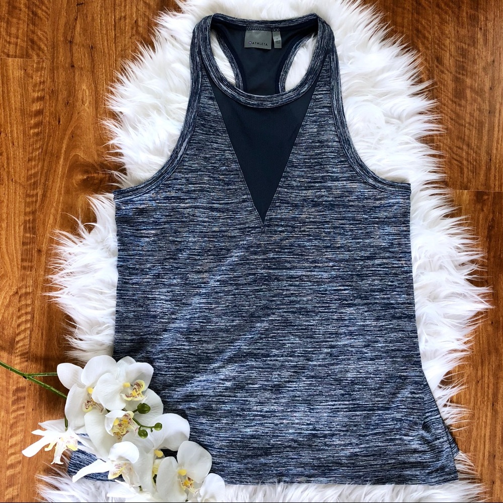🚫SOLD🚫 Athleta Flowy Mesh Detail Tank